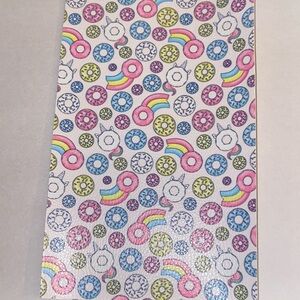 ❤️10/$10❤️ Rainbow Doughnut Unicorn Faux Leather Sheet